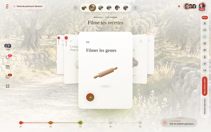 La démo dans le thème Saveurs