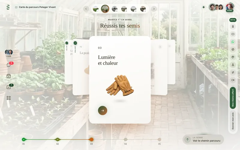 La démo dans le thème Jardin