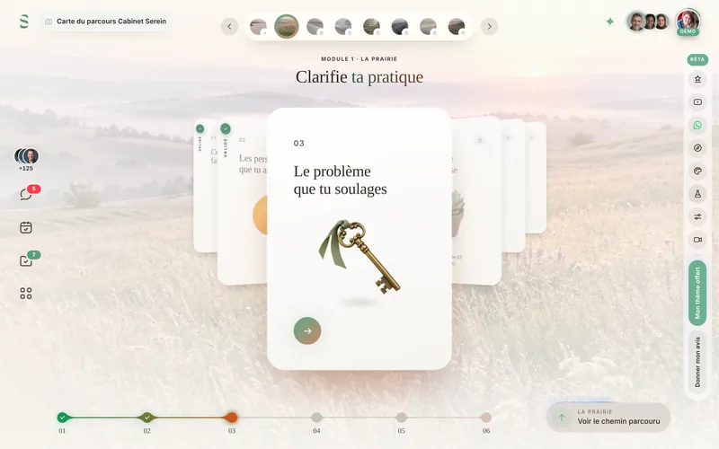 La démo dans le thème Sérénité